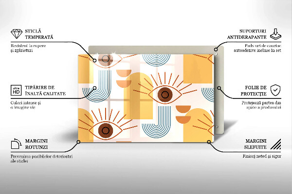 Copri piano cottura Modello occhi boho