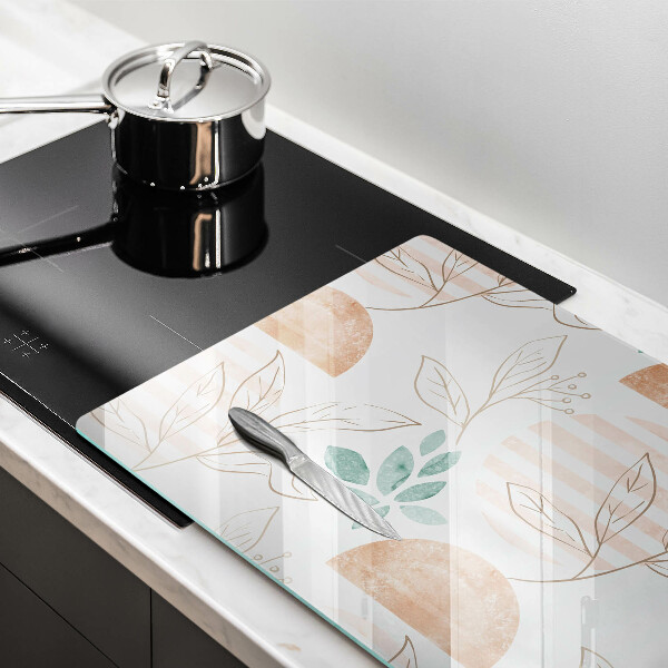 Copri piano cottura Modello di foglie Boho