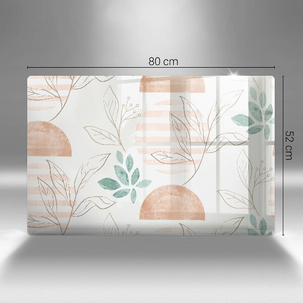 Copri piano cottura Modello di foglie Boho