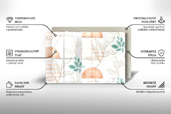 Copri piano cottura Modello di foglie Boho