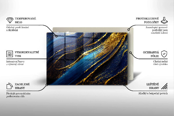 Protezione piano cottura Astrazione blu navy