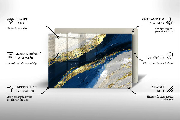 Copri piano cottura Texture con oro