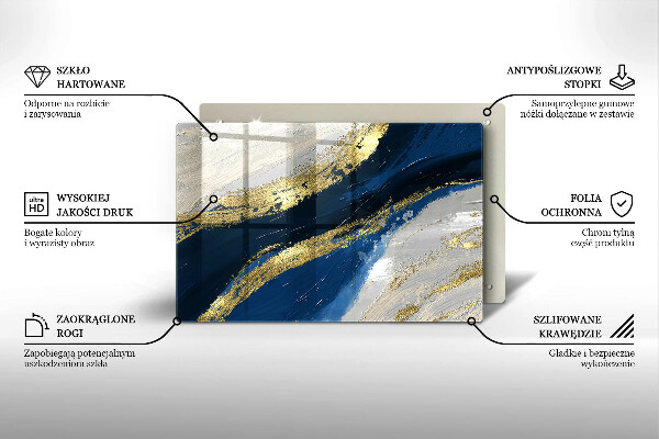 Copri piano cottura Texture con oro