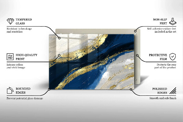 Copri piano cottura Texture con oro