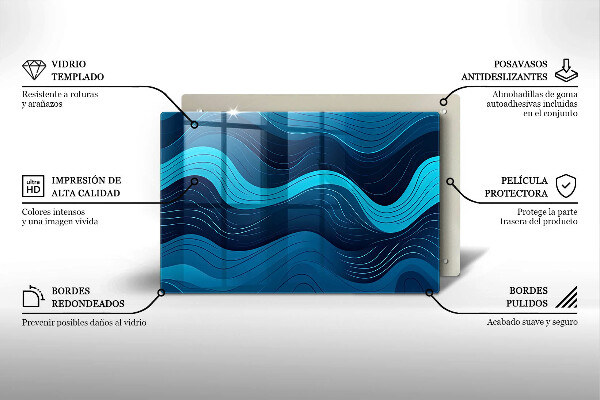 Copri piano cottura Onde astratte