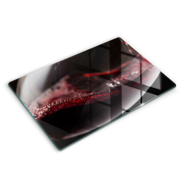 Copri piano cottura Vino rosso in un bicchiere