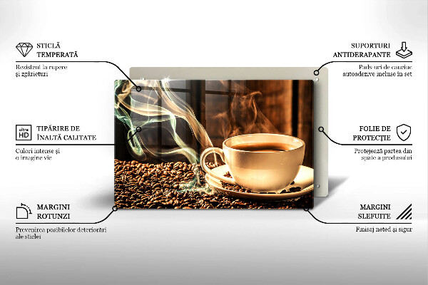 Copri piano cottura Tazza e chicchi di caffè