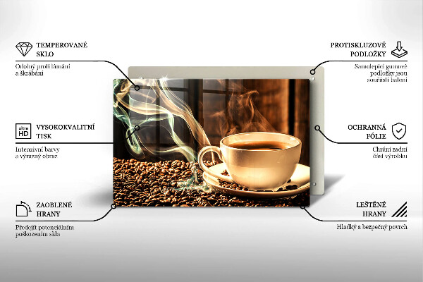 Copri piano cottura Tazza e chicchi di caffè