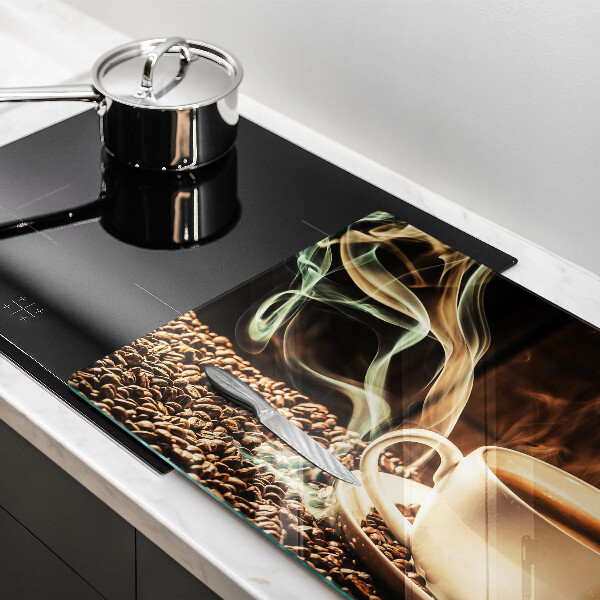 Copri piano cottura Tazza e chicchi di caffè