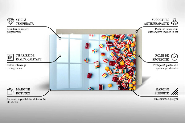 Copri piano cottura Caramelle colorate