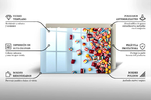 Copri piano cottura Caramelle colorate