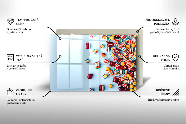 Copri piano cottura Caramelle colorate