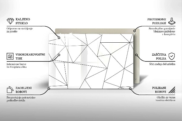 Protezione piano cottura Triangoli bianchi