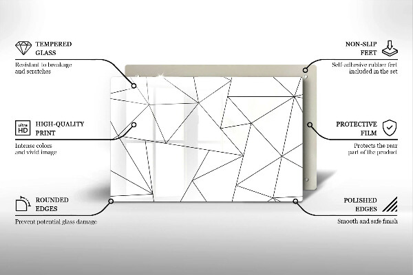 Protezione piano cottura Triangoli bianchi