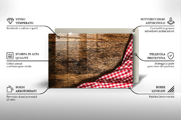 Protezione piano cottura Tavolo di legno