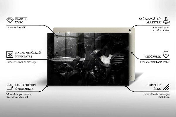 Protezione piano induzione Tagliatelle Nere