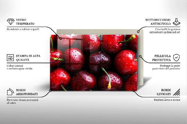 Protezione piano induzione Primo piano delle ciliegie