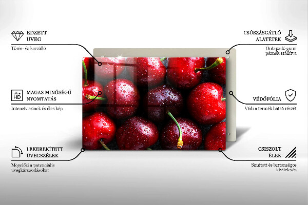 Protezione piano induzione Primo piano delle ciliegie