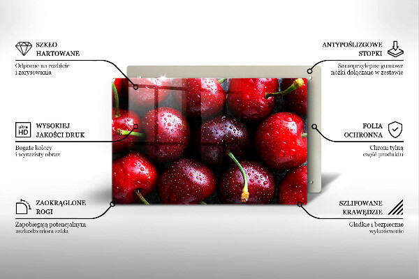 Protezione piano induzione Primo piano delle ciliegie
