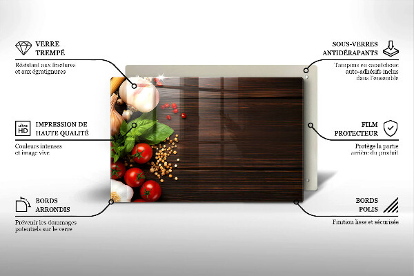 Protezione piano induzione Verdure sul tavolo