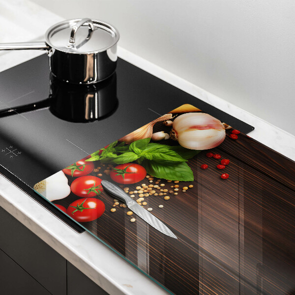 Protezione piano induzione Verdure sul tavolo