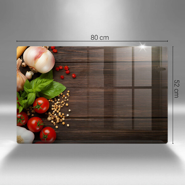 Protezione piano induzione Verdure sul tavolo