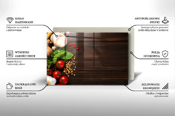 Protezione piano induzione Verdure sul tavolo