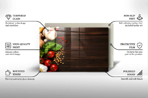 Protezione piano induzione Verdure sul tavolo