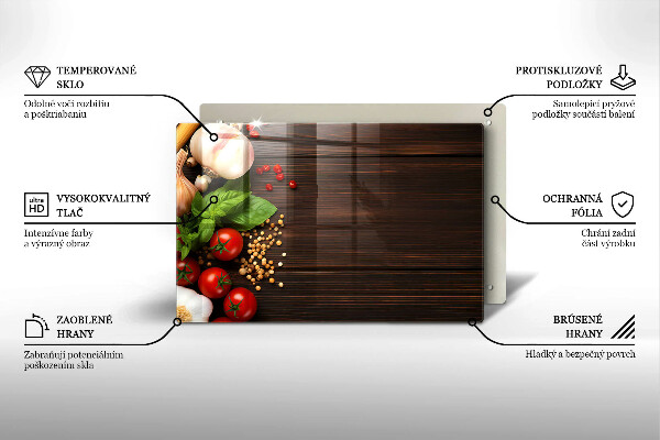 Protezione piano induzione Verdure sul tavolo