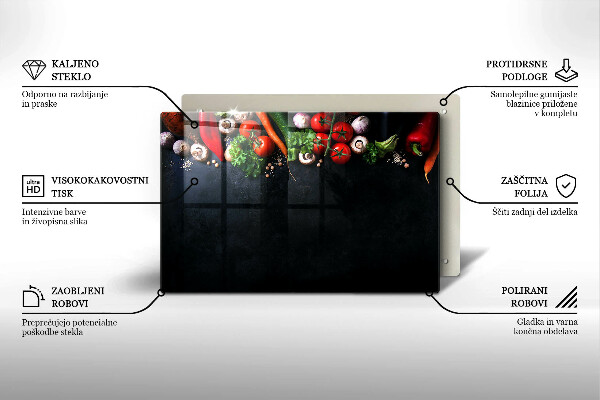 Protezione piano induzione Verdure colorate
