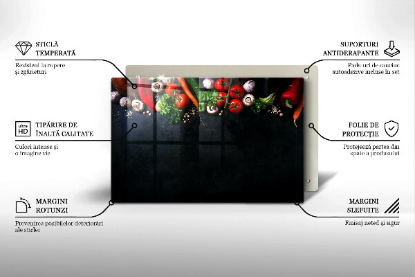 Protezione piano induzione Verdure colorate