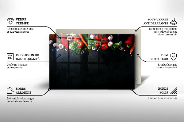 Protezione piano induzione Verdure colorate