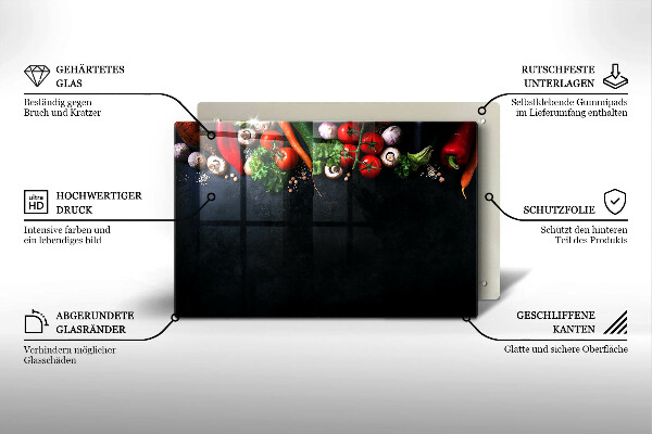 Protezione piano induzione Verdure colorate