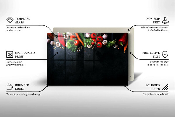 Protezione piano induzione Verdure colorate