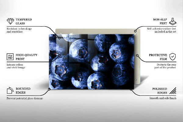 Protezione piano induzione Primo piano di frutti di bosco