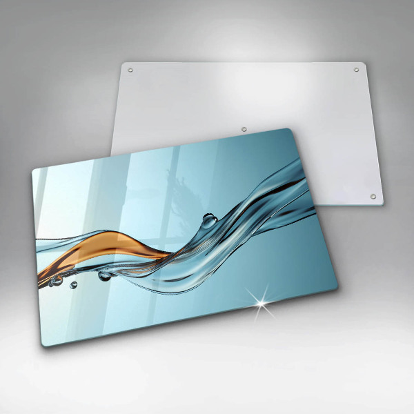 Protezione piano induzione Acqua su sfondo blu