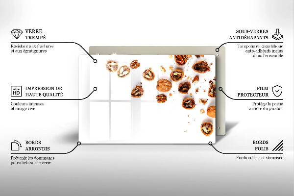 Protezione piano induzione Noci su sfondo bianco