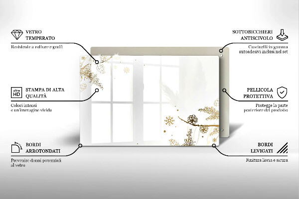 Protezione piano induzione Decorazioni invernali