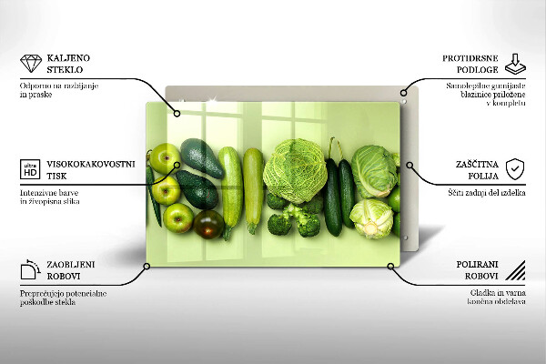 Protezione piano induzione Frutta e verdura verde