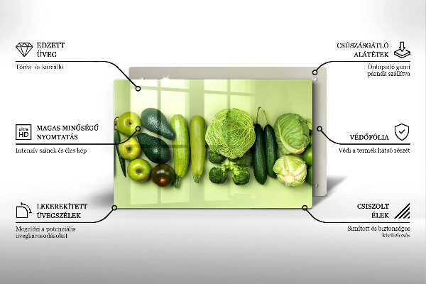 Protezione piano induzione Frutta e verdura verde