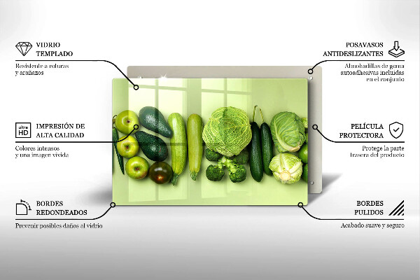 Protezione piano induzione Frutta e verdura verde