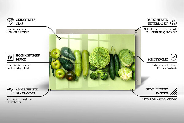 Protezione piano induzione Frutta e verdura verde