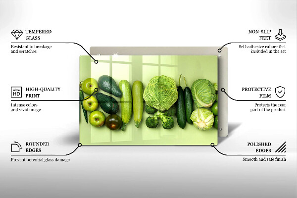 Protezione piano induzione Frutta e verdura verde