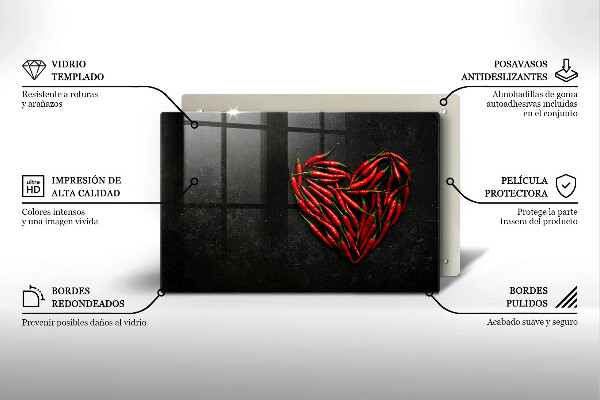 Copri piano cottura Cuore di peperoncino