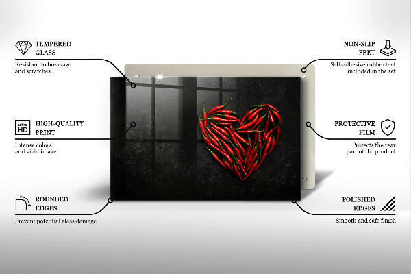 Copri piano cottura Cuore di peperoncino