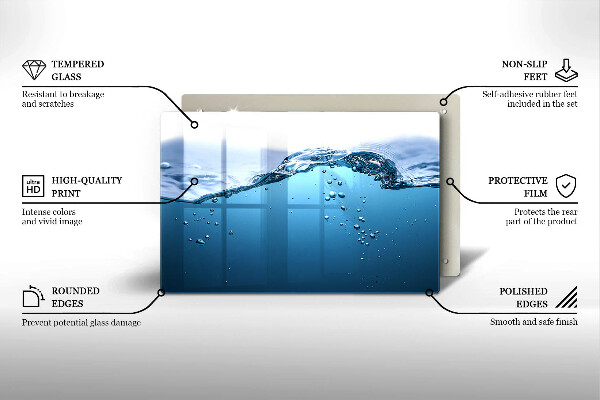 Protezione piano cottura Acqua blu