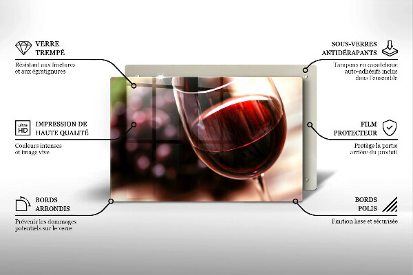 Copri piano cottura Un bicchiere di vino rosso