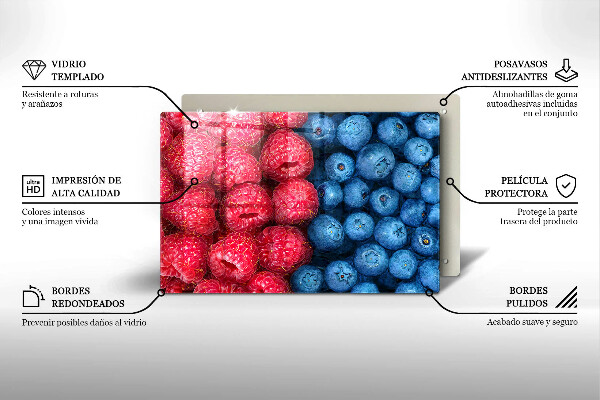 Protezione piano induzione Frutti di lampone e mirtillo