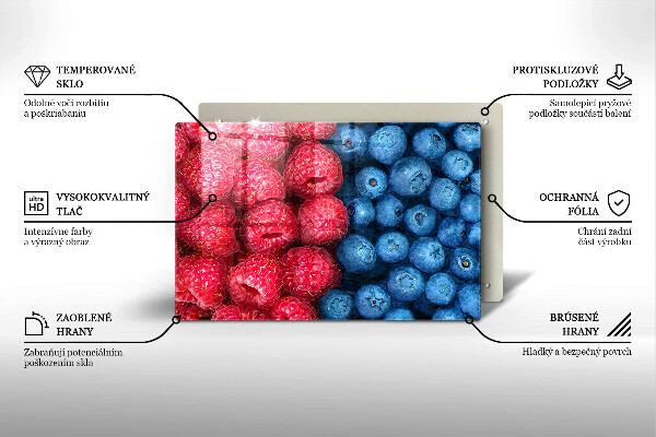 Protezione piano induzione Frutti di lampone e mirtillo