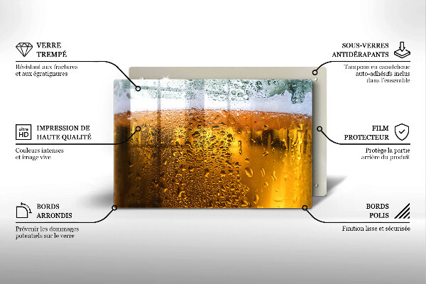 Protezione piano cottura Bicchiere di birra bagnato